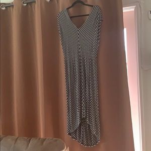 Mossimo(for Target) L gray and black striped dress